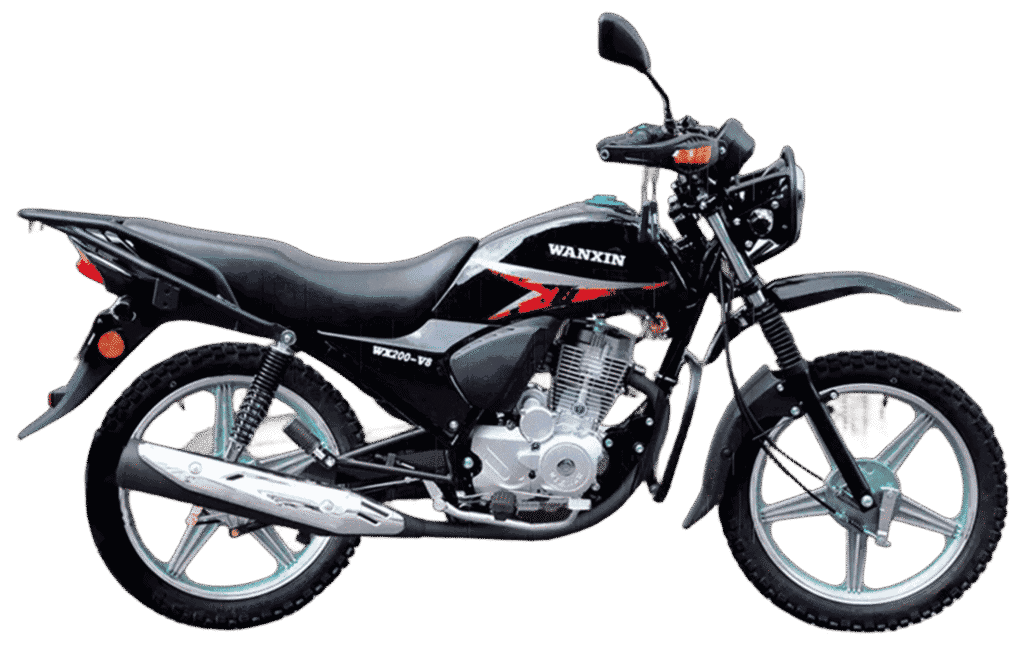 Moto Wanxin WX 200-V8 de 200 cc en Perú negro portada