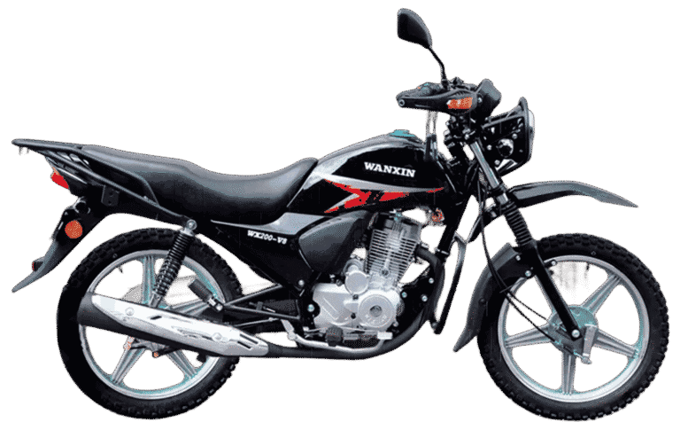 Moto Wanxin WX 200-V8 de 200 cc en Perú negro portada
