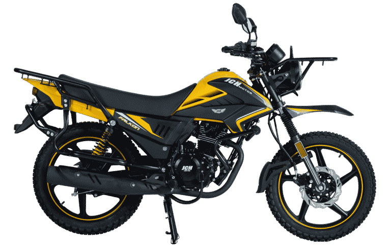 Moto JCH Falkon 150 utilitaria color amarillo
