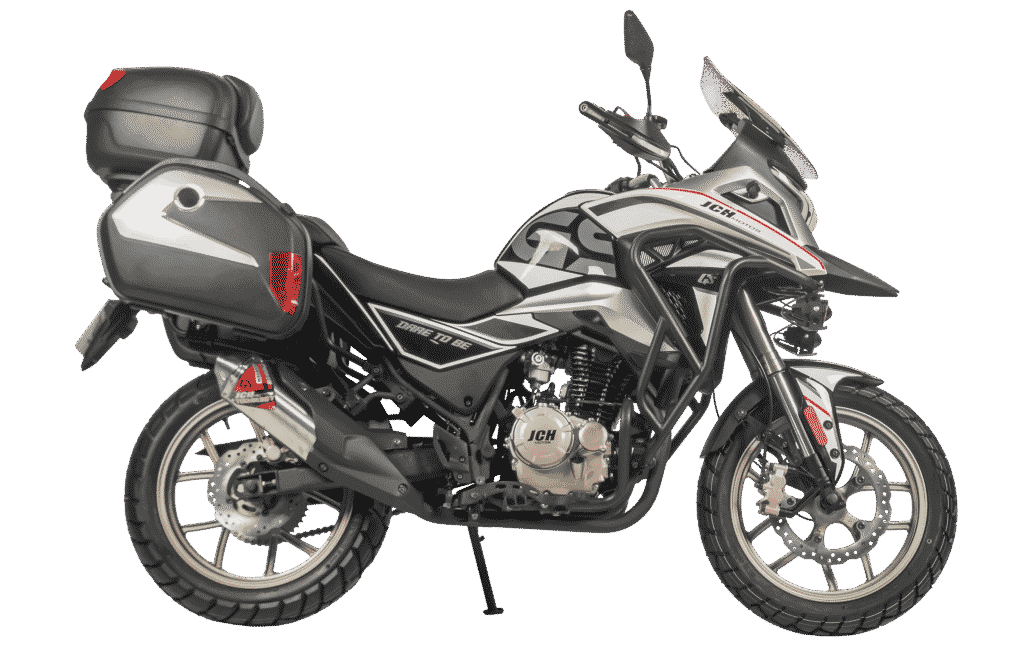 Moto JCH GS 250 color negro vista lateral