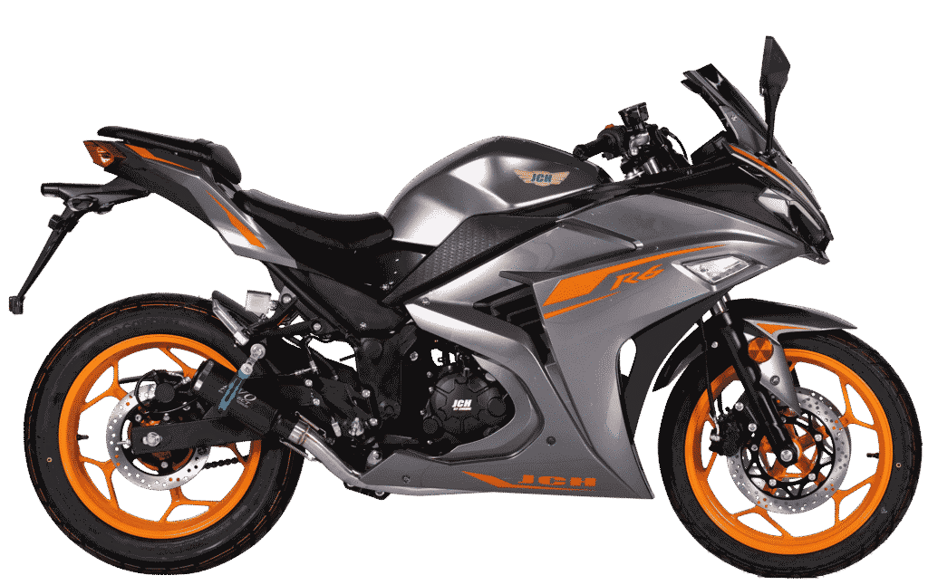 Moto JCH R6 250 deportiva color plateado