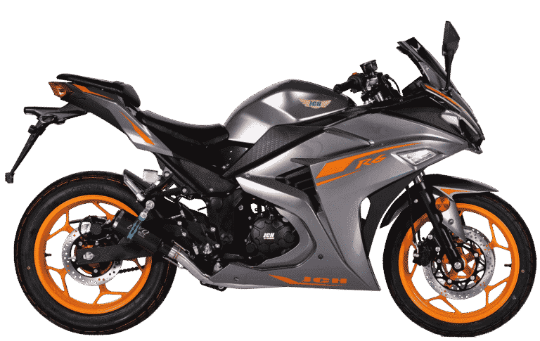 Moto JCH R6 250 deportiva color plateado