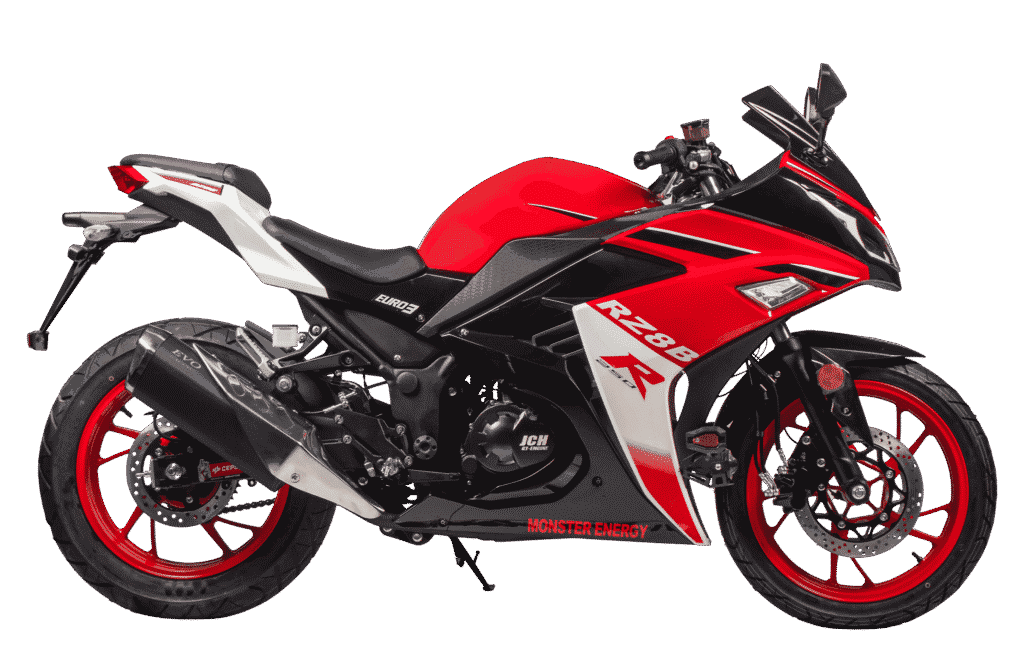 Moto JCH RZ8B-250 deportiva 250cc color negro-rojo