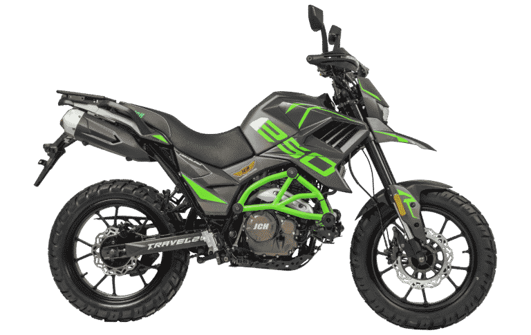Moto JCH Travel 250 Multipropósito color negro-verde