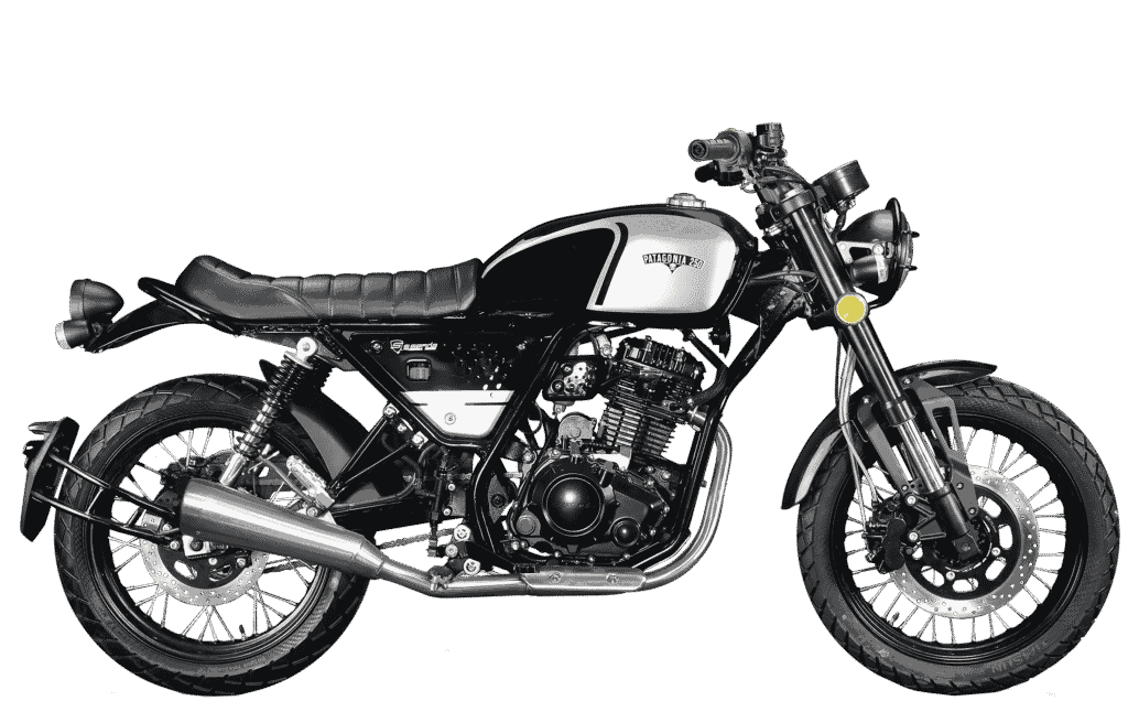 Ssenda Patagonia 250 moto café racer 250 cc color negro