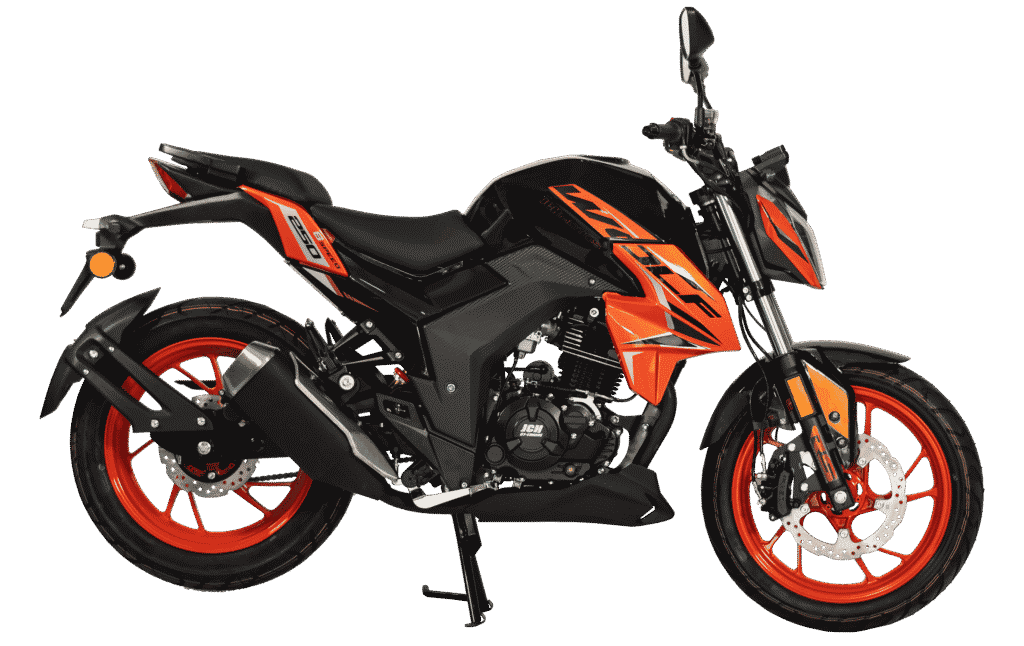 Moto JCH Wolf 250 color negro vista lateral