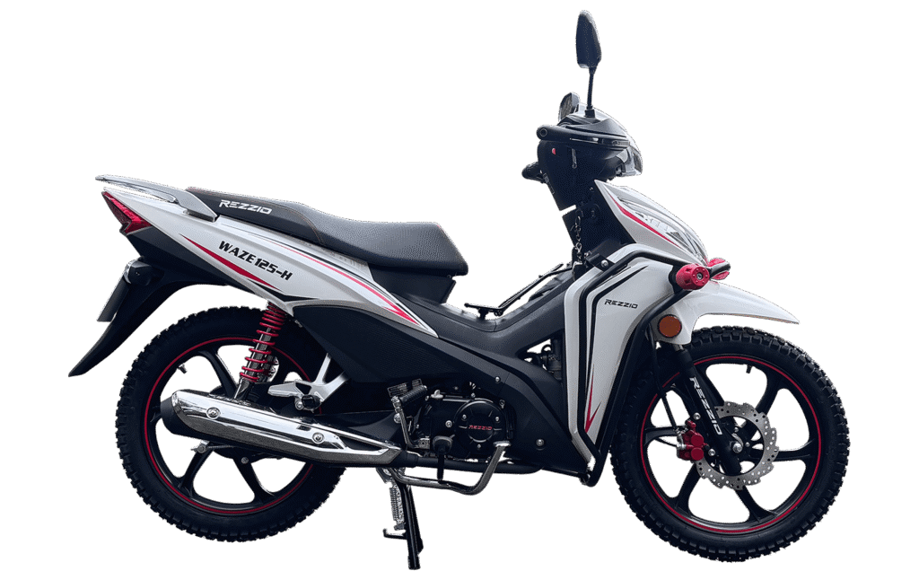 Moto Rezzio Waze 125H semiautomática 125 cc color blanco
