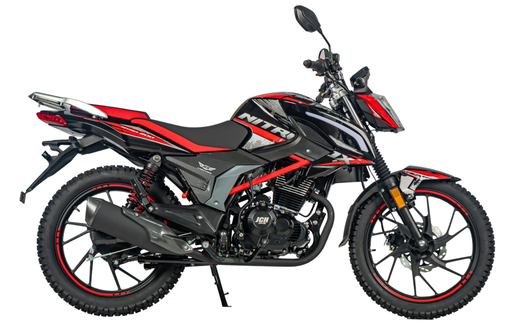 Moto JCH Nitrox 200 color negro y rojo en Perú