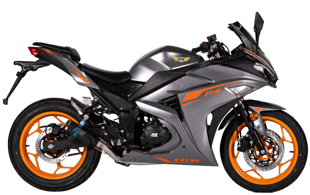 Moto JCH R6 250 deportiva color plateado