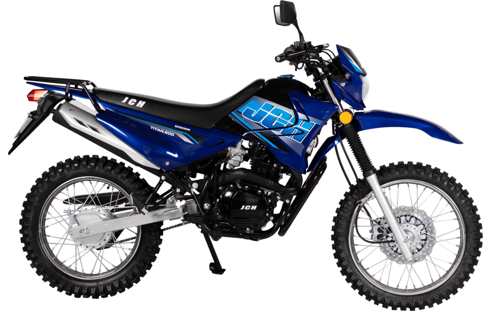 Moto JCH Titan 200 color blanco con motor 197 cc