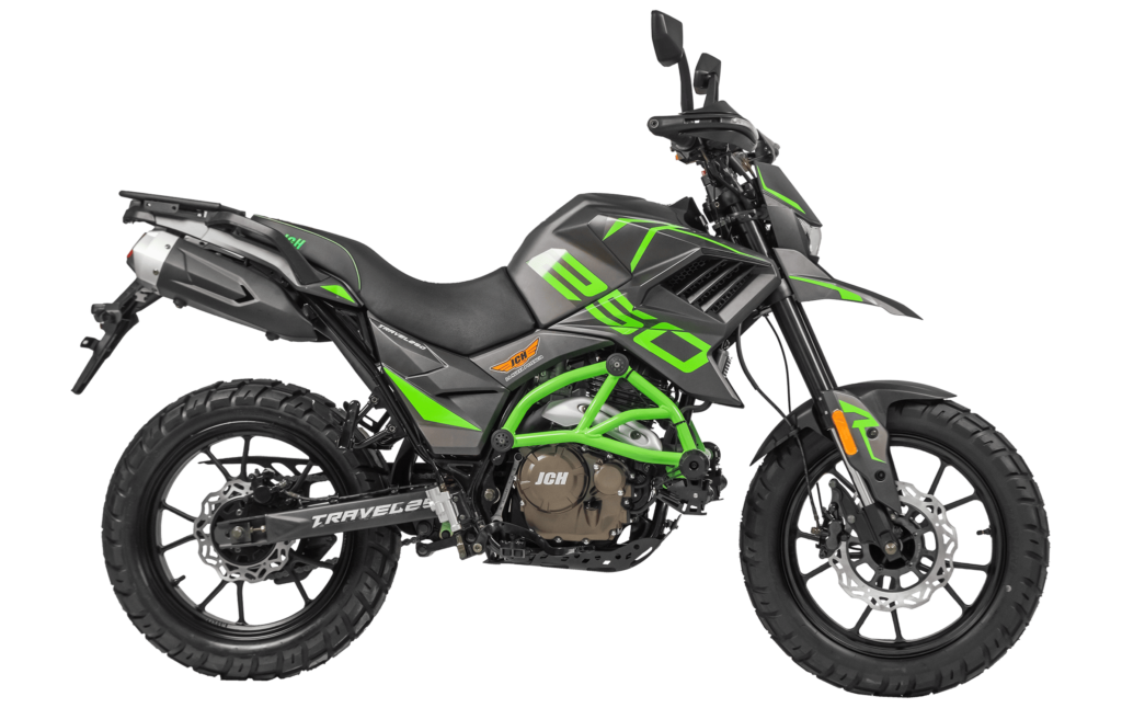Moto JCH Travel 250 Multipropósito color negro-verde