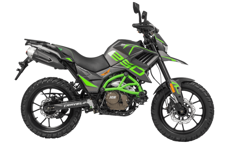 Moto JCH Travel 250 Multipropósito color negro-verde