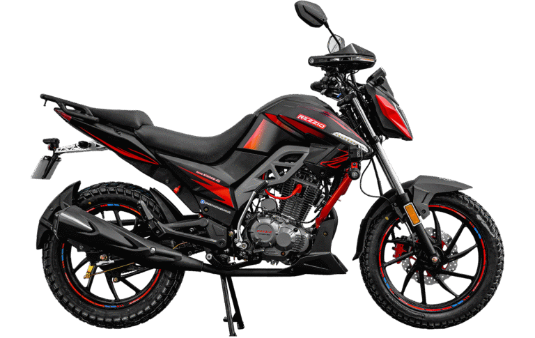 Moto Rezzio Athorm 6G 200 color ropjo lateral