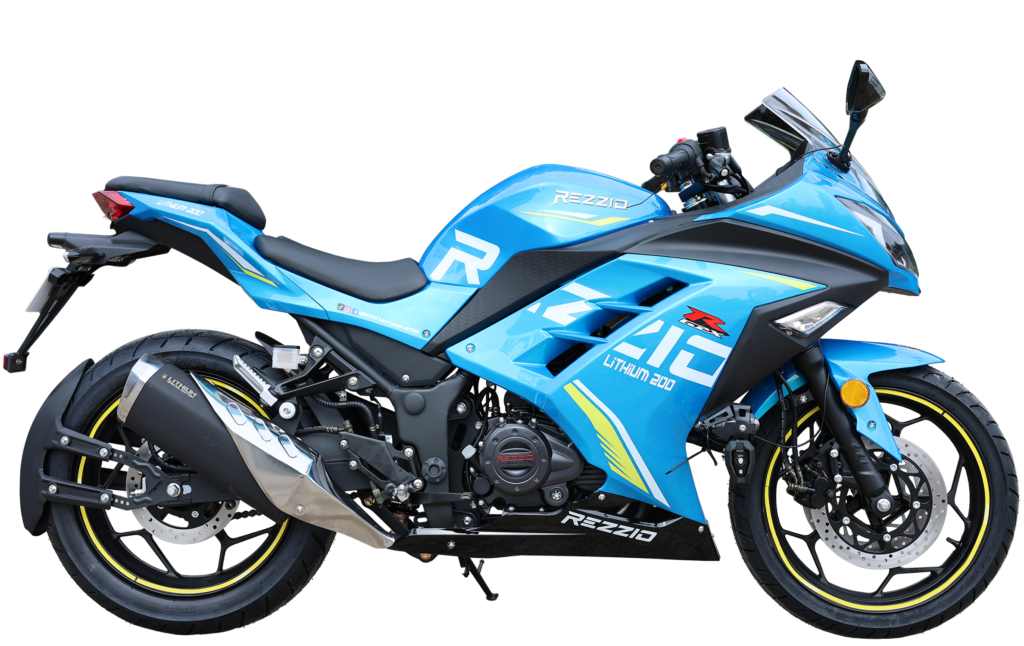 Moto Rezzio Lithium 200 deportiva 200 cc color celeste