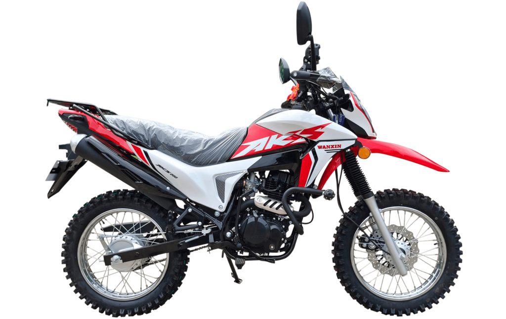 Moto Wanxin AKS 200 200 cc todoterreno con suspensión monoshock