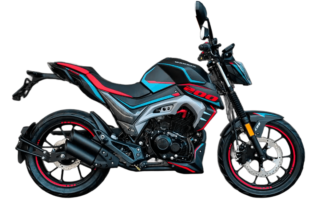 Moto WANXIN PARKOUR 200 pistera 200cc color negro y rojo