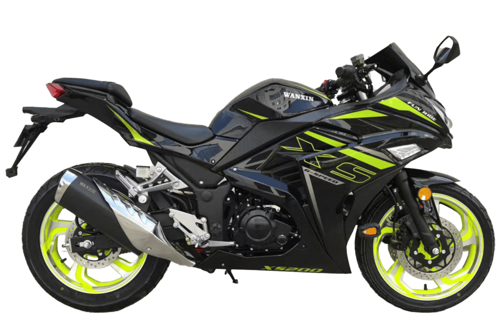 Moto Wanxin XS-200 deportiva 200cc color amarillo